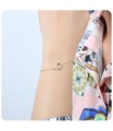 Round CZ On Ring Shape Bracelet BRS-540-GP
